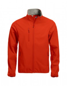 Basic Softshell jacket heren diep oranje xs