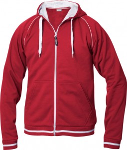 Gerry hr hooded vest 300 g/m² rood/wit s