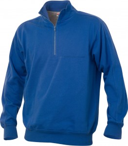 Cadiz zipsweater met borstzak kobalt xs