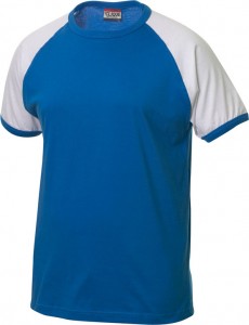 Raglan-T T-shirt 140 g/m² kobalt/wit xs