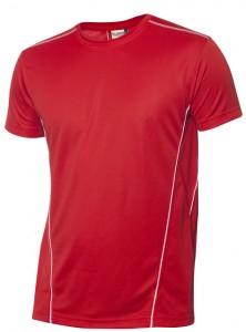 Ice Sport-T polyester 150 g/m² rood/wit xs